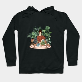 Plant lady, Girl with plants 2 Hoodie